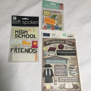 High school & graduation scrapbooking sticker lot